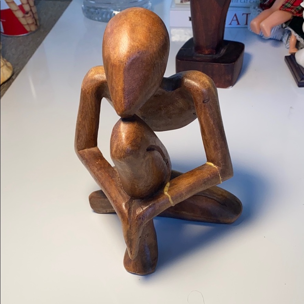 wooden figurine made in ghana.